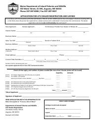 &quot;Application for Atv Dealer Registration and License&quot; - Maine