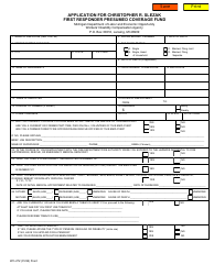 Form WC-272 Application for Christopher R. Slezak First Responder Presumed Coverage Fund - Michigan