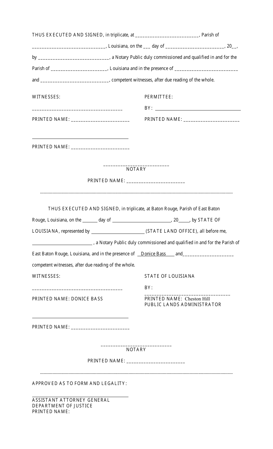 Class D Permit to Construct Structures Other Than Wharves or Piers - Louisiana, Page 2