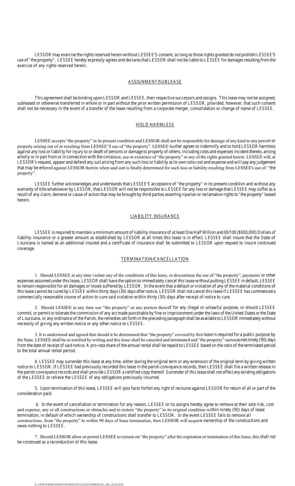 Commercial Water Bottom Lease - Louisiana, Page 3