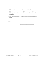 Form CC9:93 Estimate for Bill of Exceptions - Nebraska, Page 2