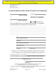 Document preview: Form CH2ART1APP3 Motion to Dismiss - Nebraska