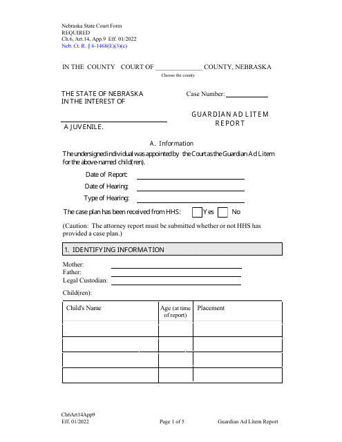 Form CH6ART14 Appendix 9  Printable Pdf
