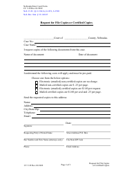 Document preview: Form CC3:29 Request for File Copies or Certified Copies - Nebraska