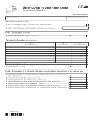 Document preview: Form CT-48 Utility Covid-19 Debt Relief Credit - New York