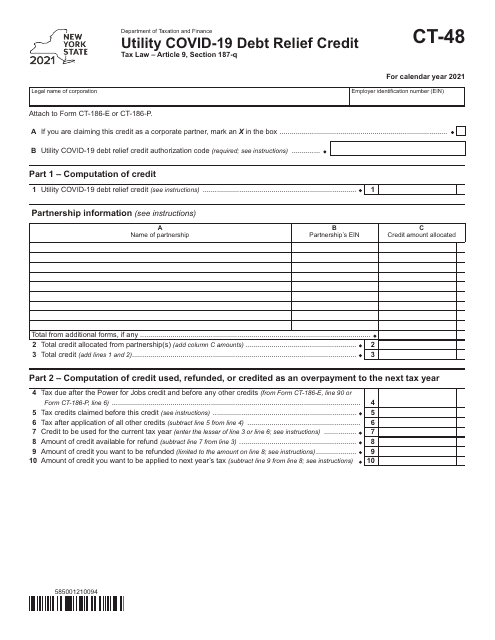 Form CT-48 2021 Printable Pdf