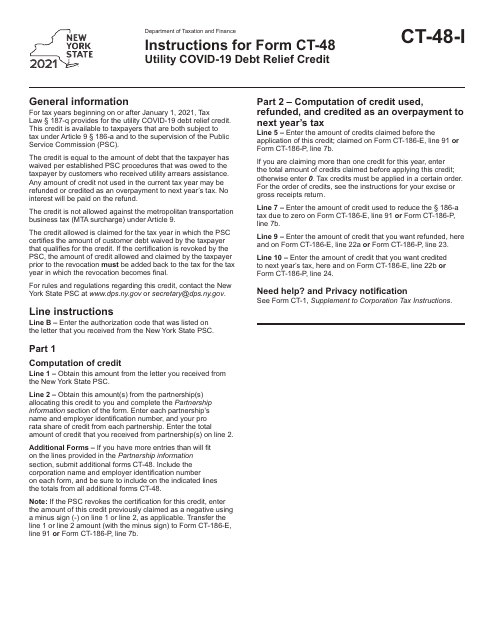 Form CT-48 2021 Printable Pdf