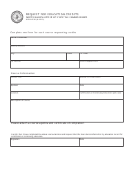Document preview: Form SFN24790 Request for Education Credits - North Dakota