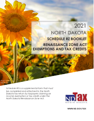 Instructions for Form SFN28706 Schedule RZ Renaissance Zone Income Exemption and Tax Credits - North Dakota