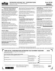 Document preview: Form 40-ES (SFN28716) Corporation Estimated Tax Payment Voucher - North Dakota