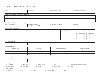 Property Record - Residential - North Dakota