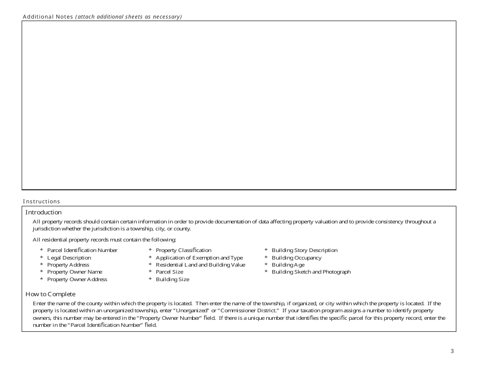 Property Record - Residential - North Dakota, Page 3