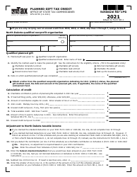 Form SFN28705 Schedule ND-1PG Planned Gift Tax Credit - North Dakota