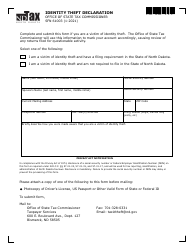 Document preview: Form SFN61003 Identity Theft Declaration - North Dakota