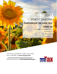 Document preview: Instructions for Form 58, SFN28703 Partnership Income Tax Return - North Dakota
