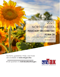 Instructions for Form 38, SFN28707 Fiduciary Income Tax Return - North Dakota