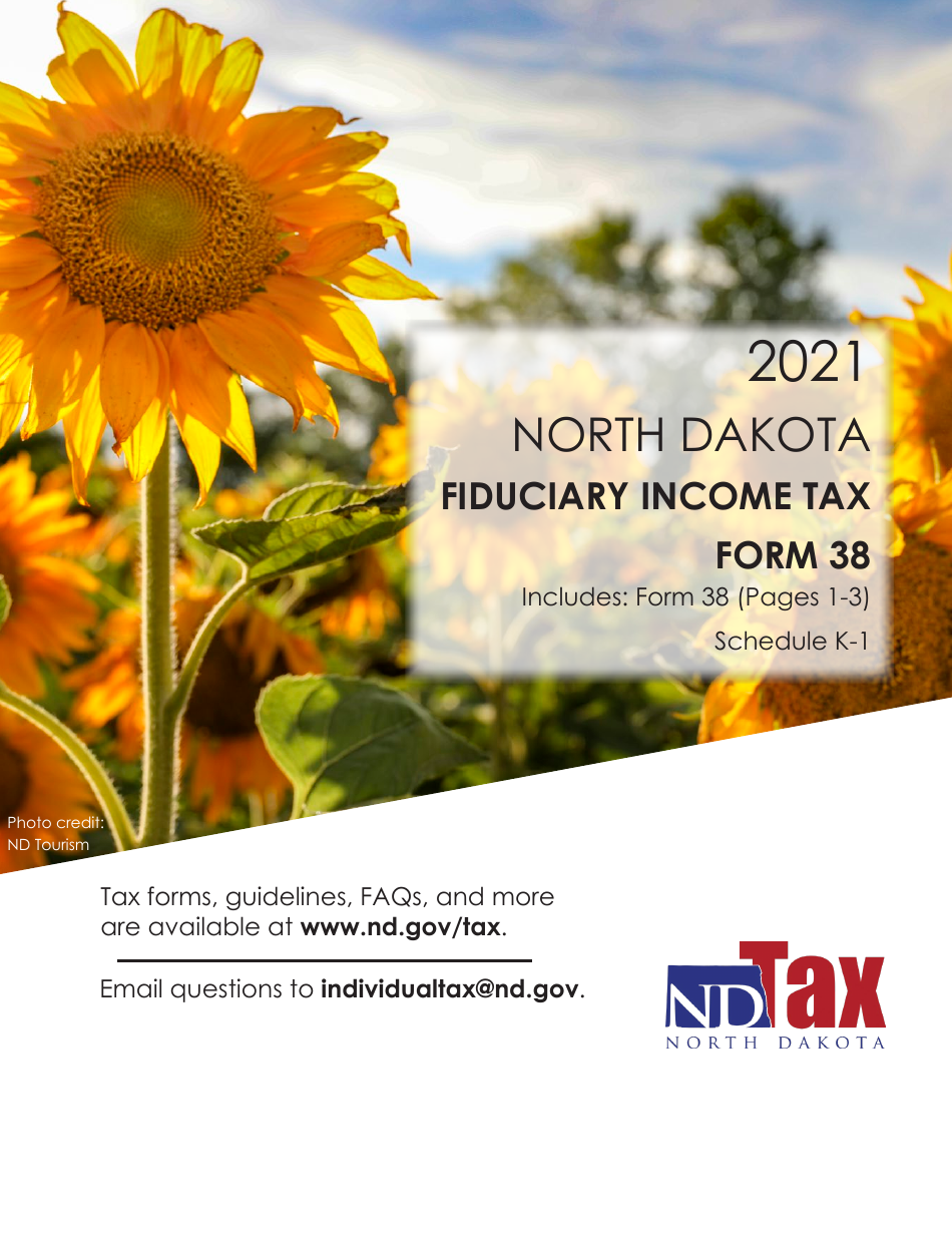 Instructions for Form 38, SFN28707 Fiduciary Income Tax Return - North Dakota, Page 1