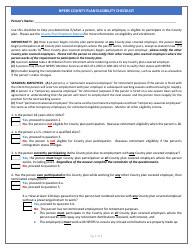 Npers County Plan Eligibility Checklist - Nebraska