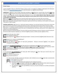 Document preview: Npers State Plan Eligibility Checklist - Nebraska