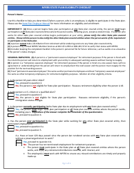 Npers State Plan Eligibility Checklist - Nebraska