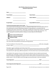 Document preview: Repayment Agreement - NYS Htfc/Rural Rental Assistance Program - New York