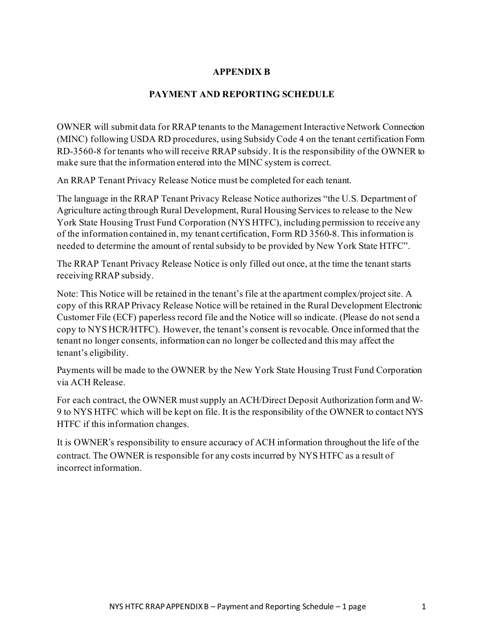 Appendix A4 Tenant Privacy Release Notice - New York State Rural Rental Assistance Program - New York, Page 2