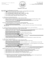 Document preview: Transfer Checklist - Nebraska