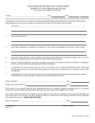 Document preview: Form OP-140117D Waiver of Treatment/Evaluation - Oklahoma