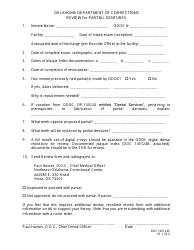 Document preview: Form OP-140124E Review for Partial Dentures - Oklahoma