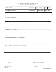 Document preview: Form OP-140119C Infirmary Discharge Summary - Oklahoma