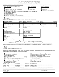 Document preview: Form OP-140113C Individual Health Activity Profile (Ihap) - Oklahoma