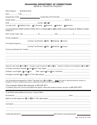 Document preview: Form OP-140113E Medical Transfer Request - Oklahoma