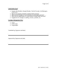 Form OP-140201D Facility Mental Health Needs Assessment and Strategic Plan Format - Oklahoma, Page 2