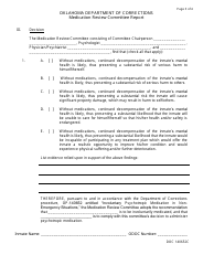 Form OP-140652C Medication Review Committee Report - Oklahoma, Page 3