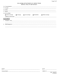 Form OP-140127C Mental Health Unit Intake - Oklahoma, Page 5