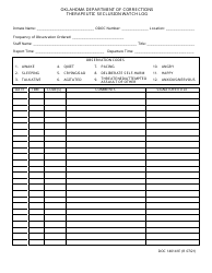 Document preview: Form OP-140141E Therapeutic Seclusion Watch Log - Oklahoma
