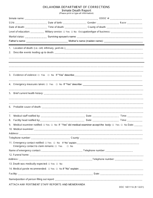 Form OP-140111A  Printable Pdf