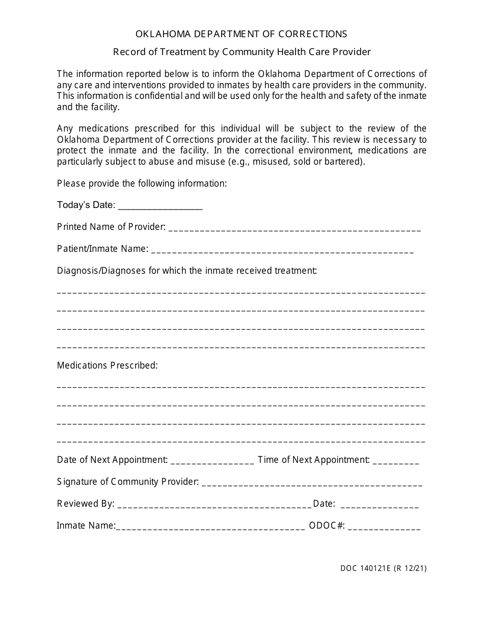 Form OP-140121E Download Printable PDF or Fill Online Record of ...