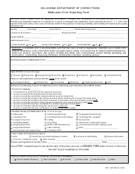 Document preview: Form OP-140130H Medication Error Reporting Form - Oklahoma