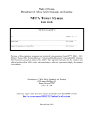 Document preview: NFPA Tower Rescue Task Book - Oregon