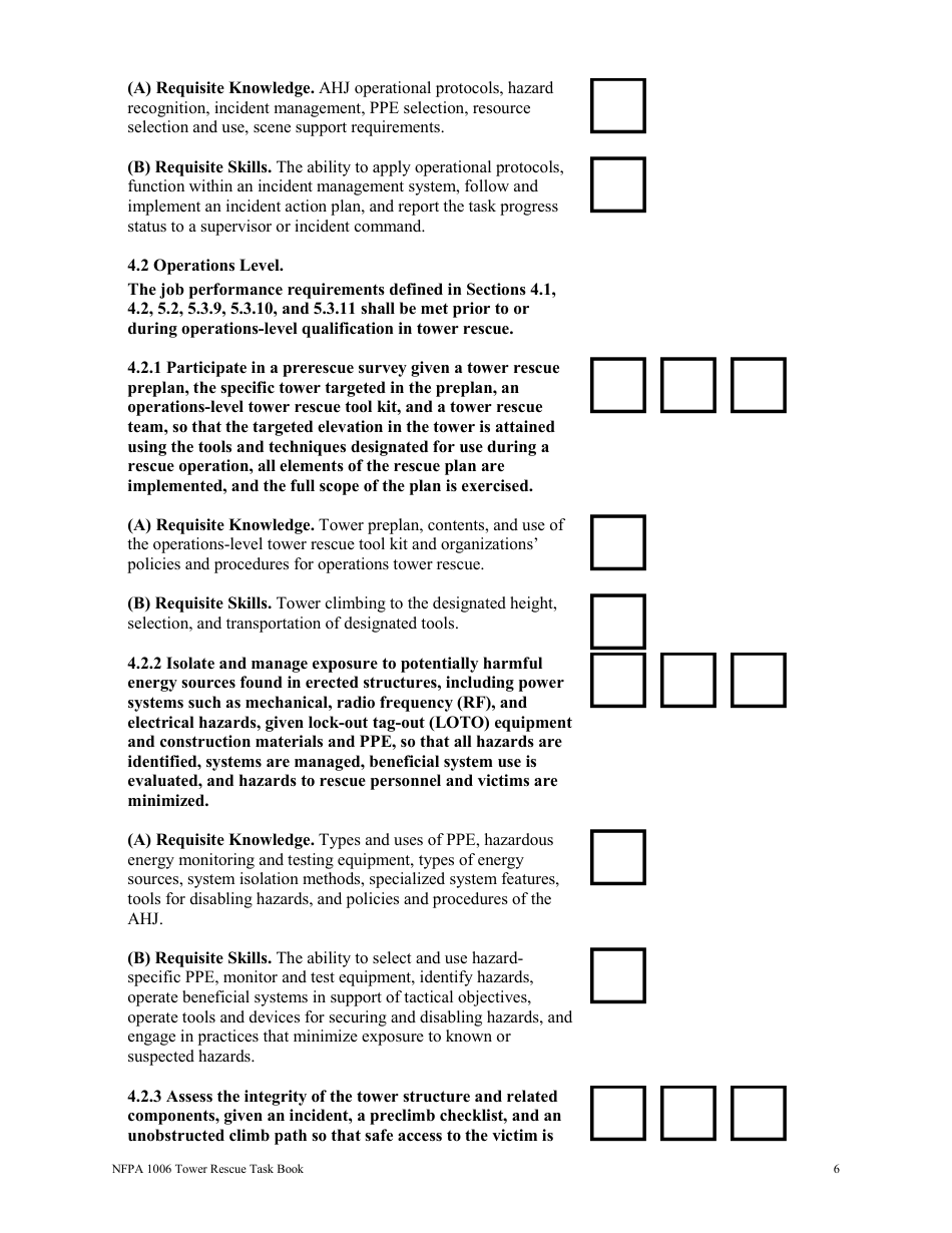 NFPA Tower Rescue Task Book - Oregon, Page 6