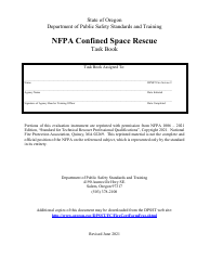 Document preview: NFPA Confined Space Rescue Task Book - Oregon