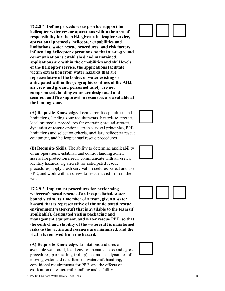 NFPA Surface Water Rescue Task Book - Oregon, Page 10