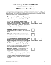 NFPA Surface Water Rescue Task Book - Oregon, Page 4