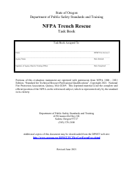 Document preview: NFPA Trench Rescue Task Book - Oregon