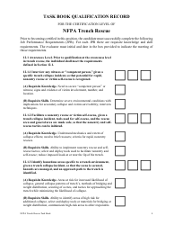 NFPA Trench Rescue Task Book - Oregon, Page 4