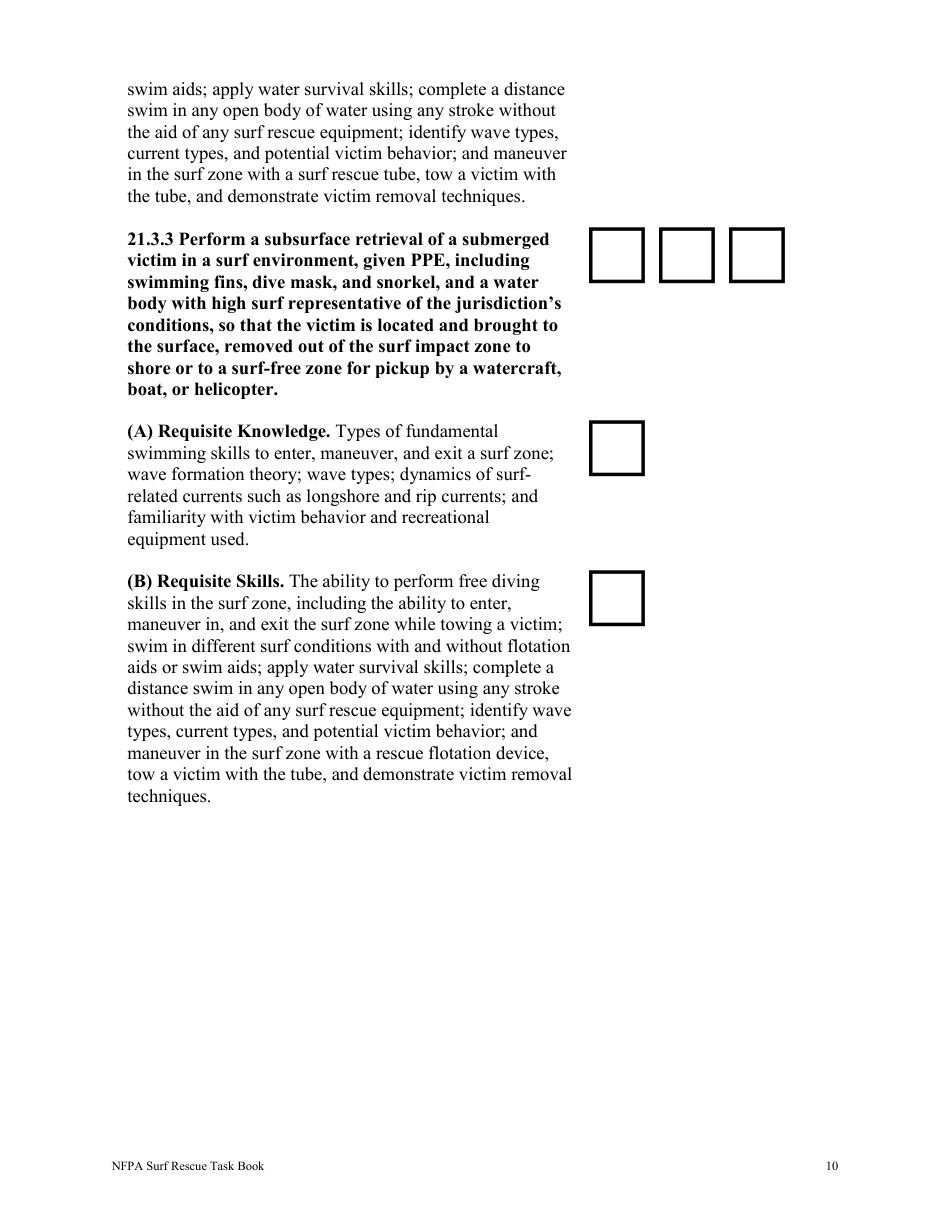 NFPA Surf Rescue Task Book - Oregon, Page 10