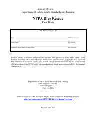 Document preview: NFPA Dive Rescue Task Book - Oregon