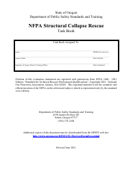 Document preview: NFPA Structural Collapse Rescue Task Book - Oregon