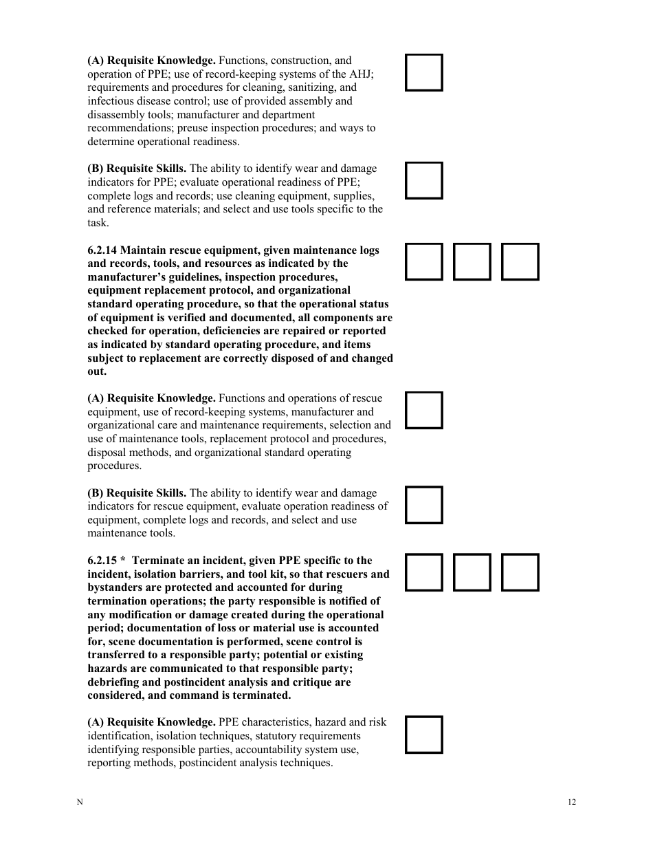 NFPA Structural Collapse Rescue Task Book - Oregon, Page 12